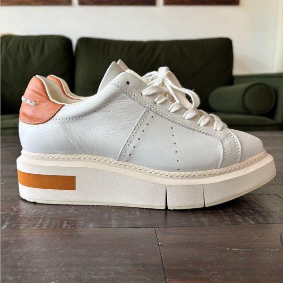 Paloma Barcelo White Leather Sneakers - Picture 1 of 11